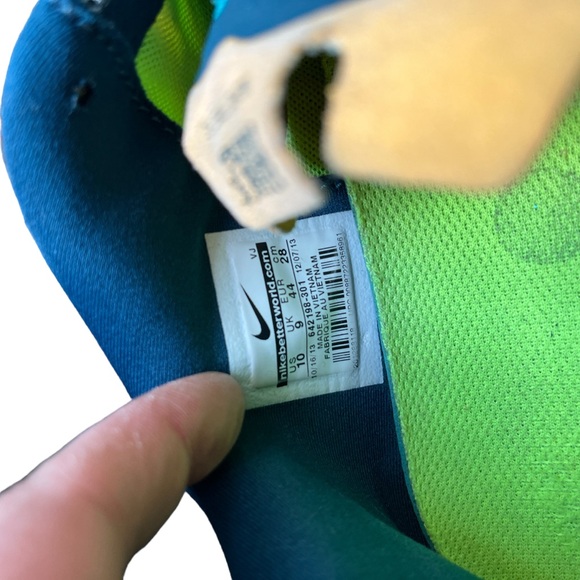 Nike Mens Free 5.0 642198-301 Blue Green Running Shoes Lace Up Low Top Size 10 - Picture 3 of 13